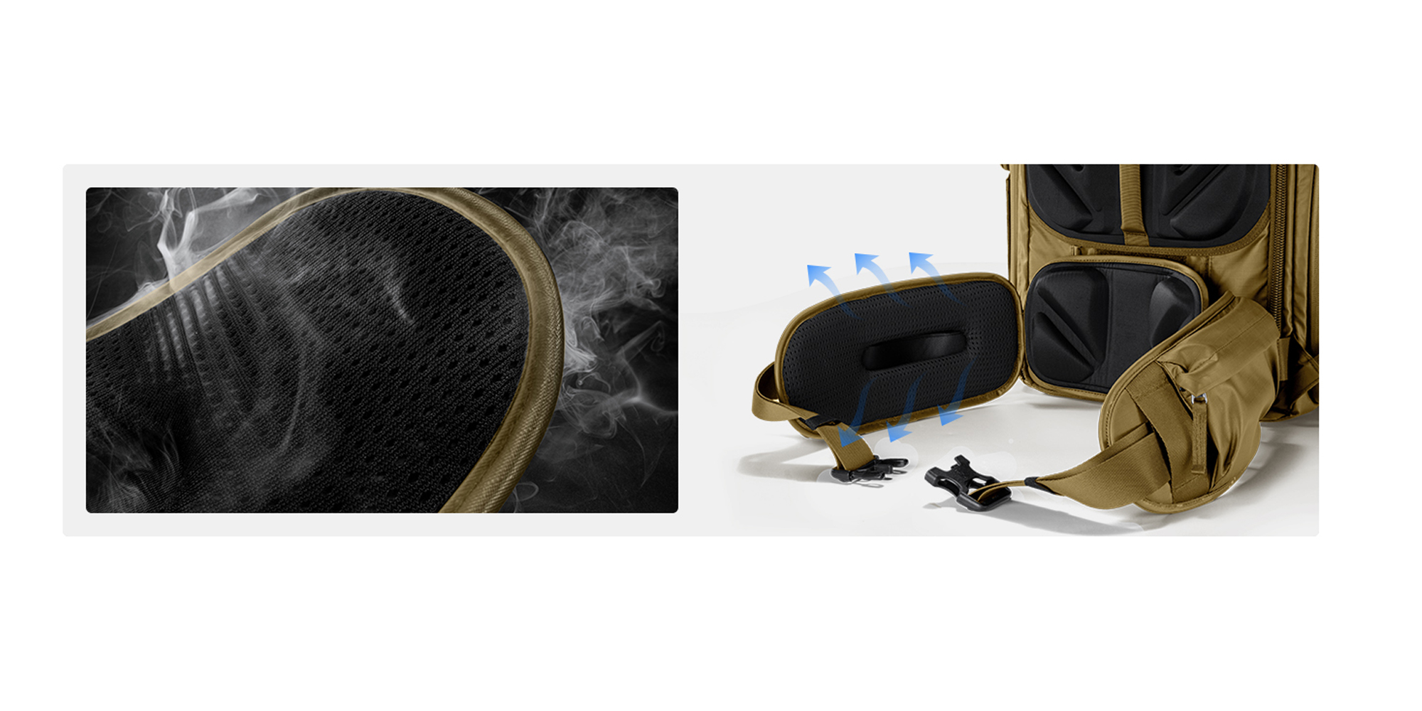 Plecak fotograficzny K&F Concept Star Wander 05 40 l - khaki - Wodoodporna, wytrzymała konstrukcja